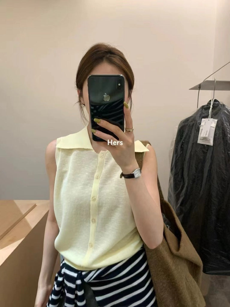 HERS> 簡約針織背心 21019#