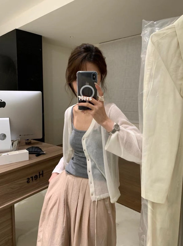 HERS> 冰絲棉防曬小開衫 9283#