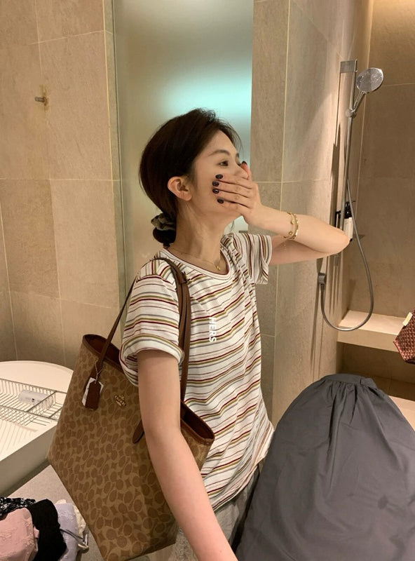 HERS> 撞色條紋T 20609#