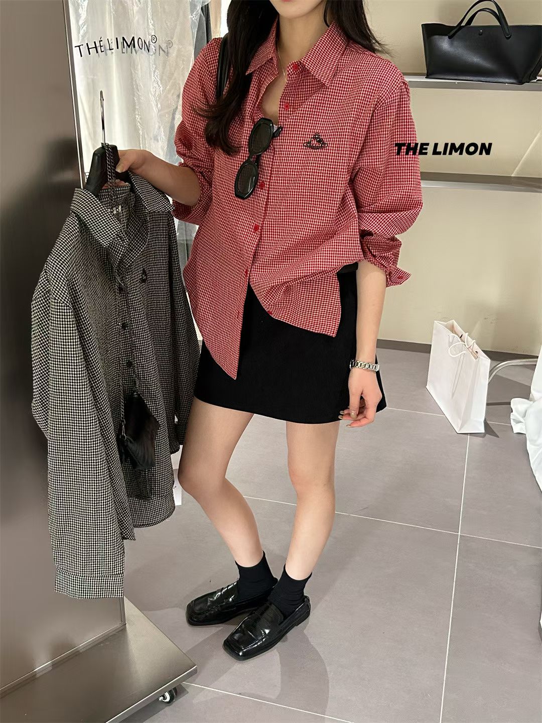 THE LEMON - 泡泡細格襯衫 9173#