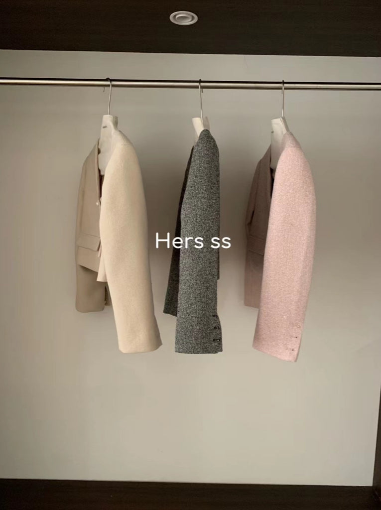 HERS>小香風U領外套 8105#
