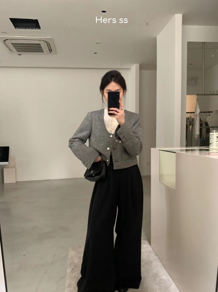 HERS>小香風U領外套 8105#