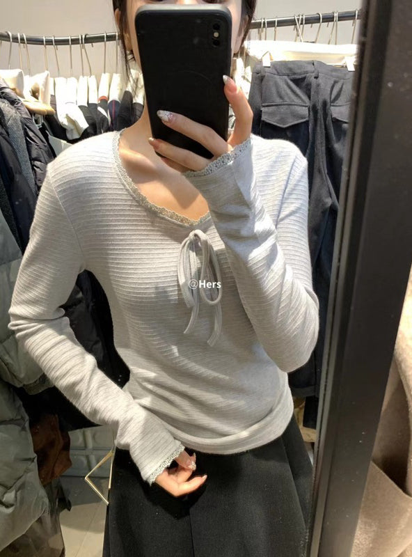 METWO> 綁帶嬰兒棉打底衫 #10207#