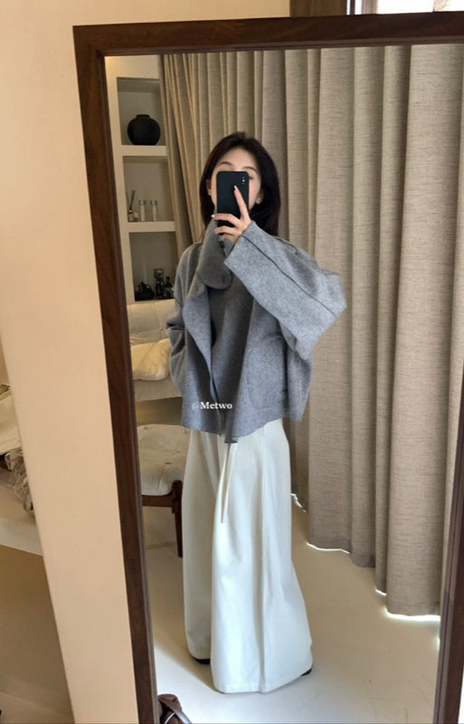 METWO> 版型加分!雙面呢外套