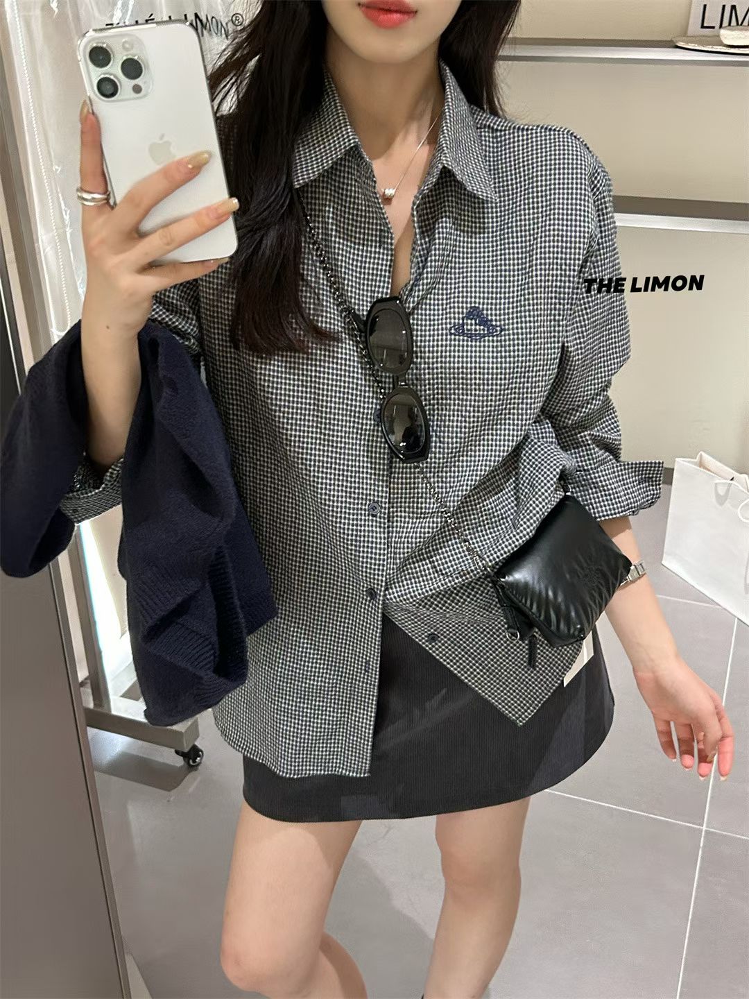 THE LEMON - 泡泡細格襯衫 9173#