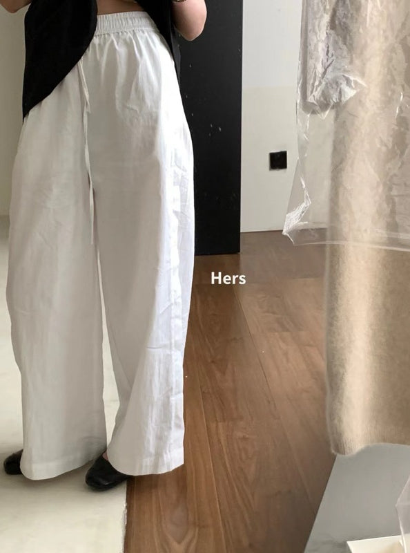 HERS> 吊帶上衣+直筒闊腿褲 9231#