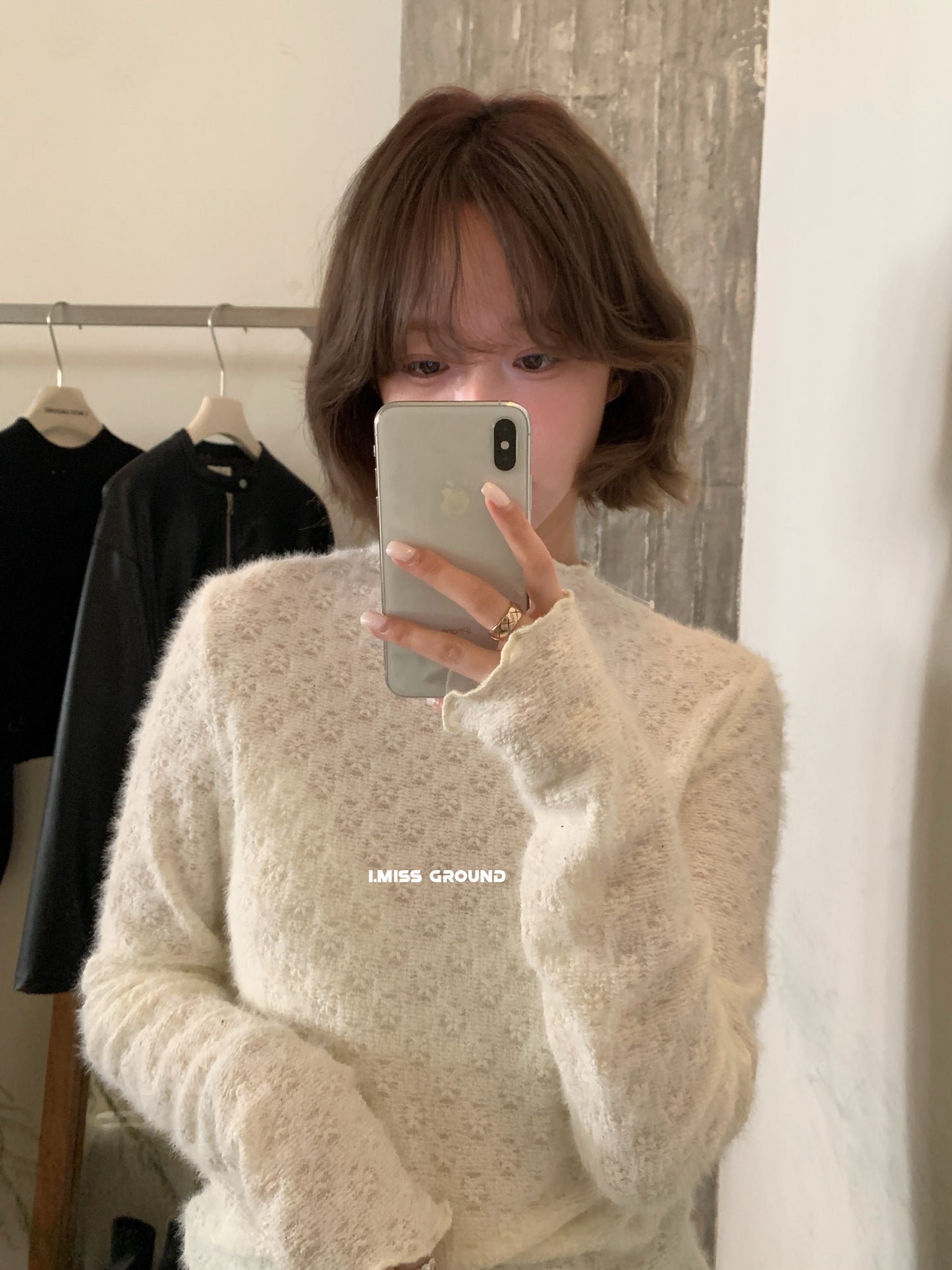 i miss - 仙仙兒蕾絲打底衫  90533#