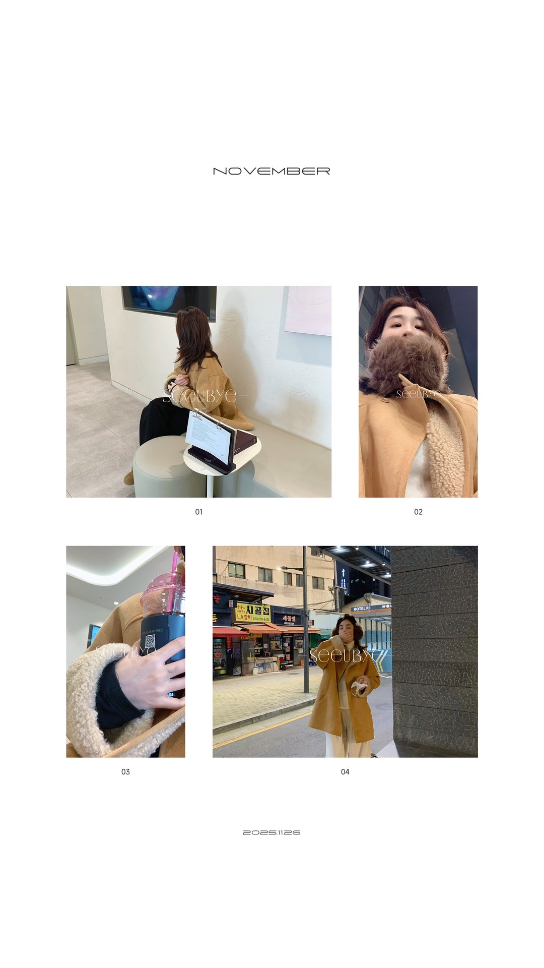 seeUbye - 羊羔毛暖暖皮毛外套 683#