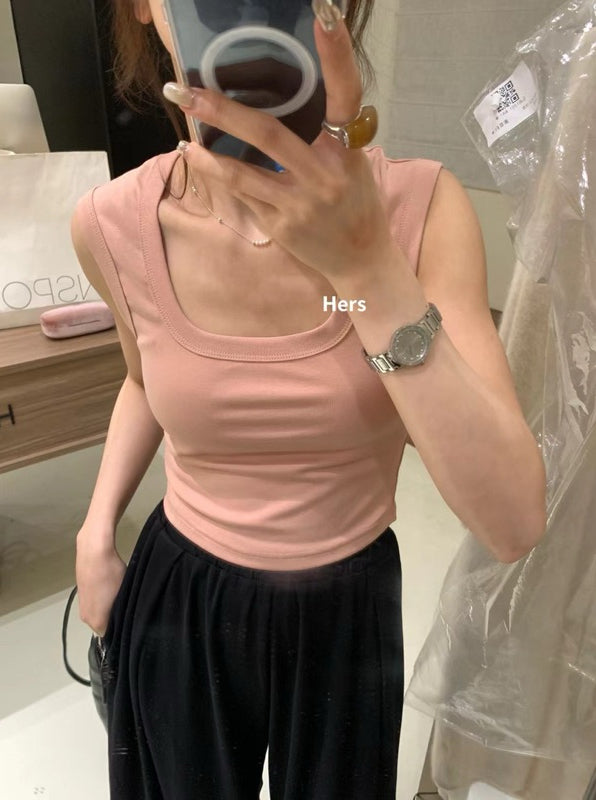 METWO>彈性棉坎肩背心11色 9225#