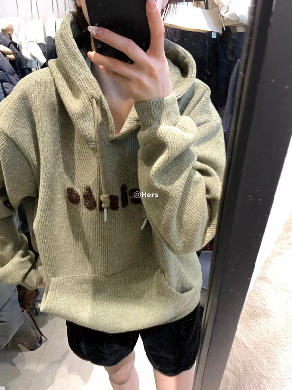 HERS> 厚實字母連帽衛衣 #10311#