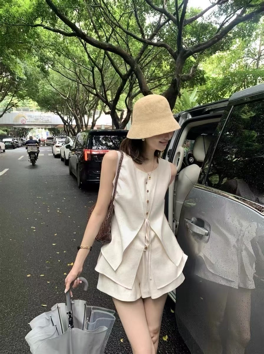 NENE> 老錢風氣質假兩件套裝 7095#