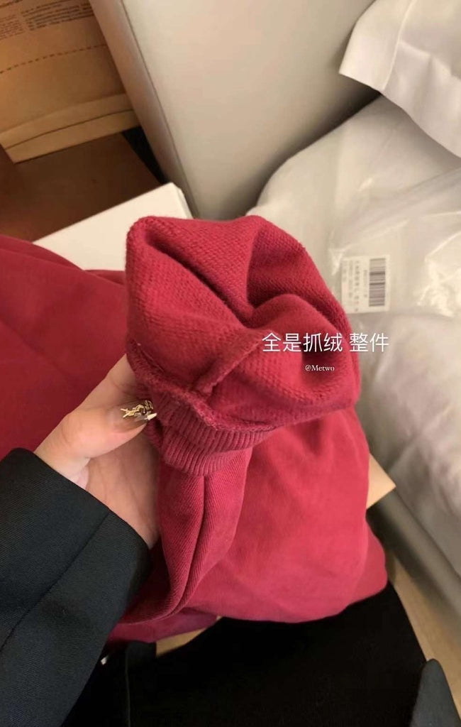 METWO>美式抓絨刺繡衛衣 8231#