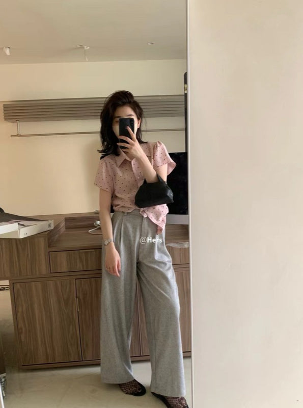 HERS> 波點麻襯衫 9525#