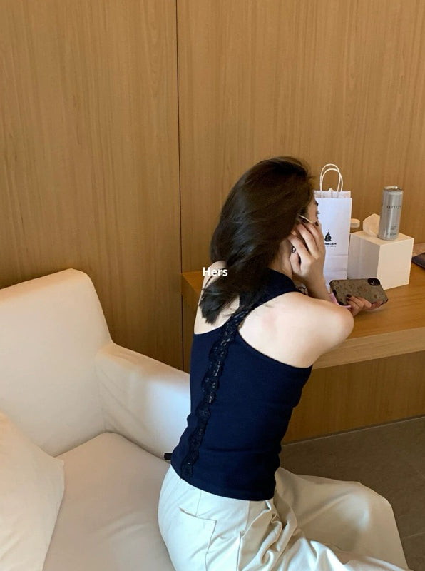 HERS> 美背蕾絲工字背心 20521#