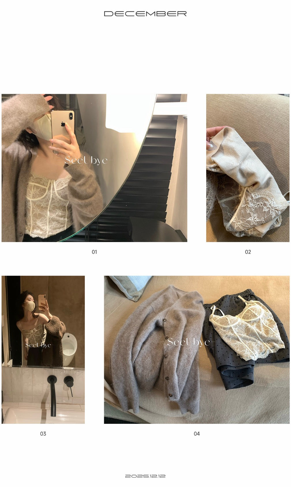 seeUbye - 蕾絲吊帶內搭 185#