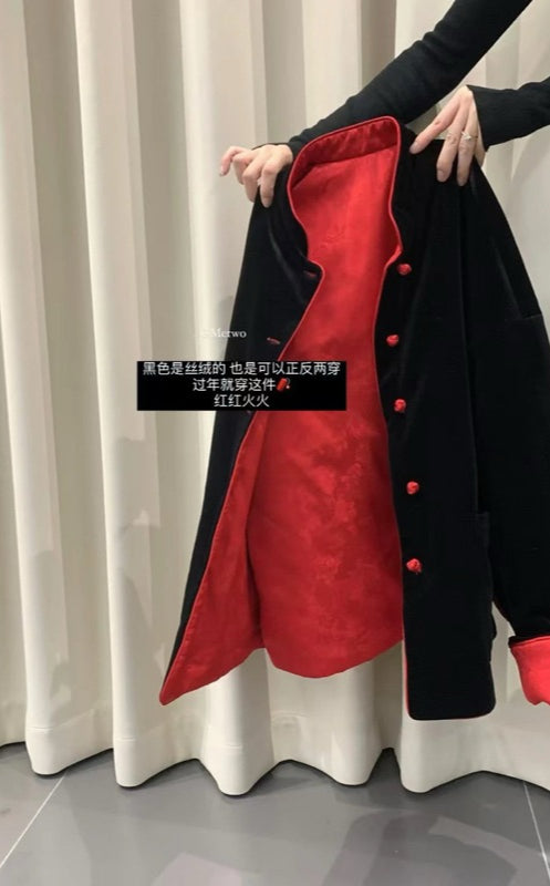 METWO> 手工兩面穿中式棉服 2101#