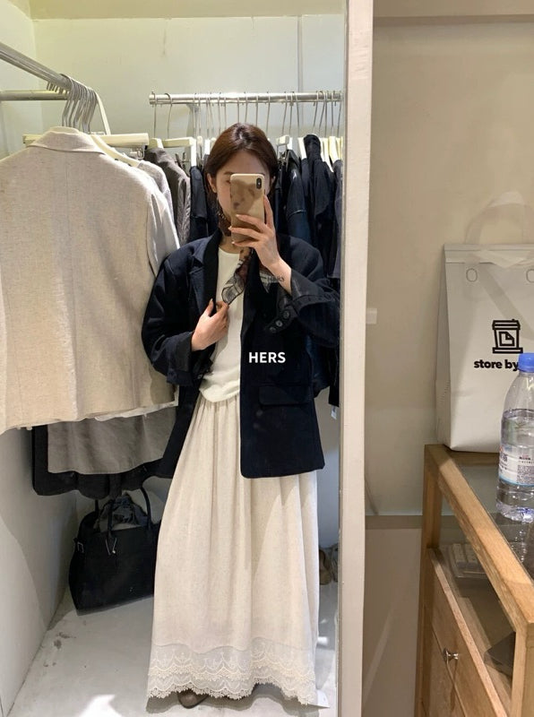 HERS> 外搭麻西裝外套 20336#