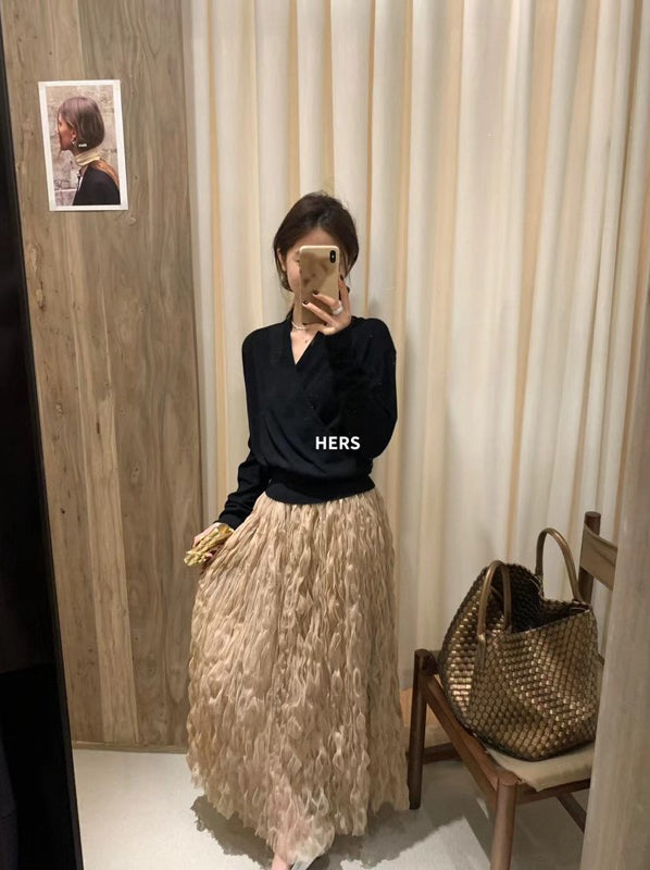 HERS> 小眾設計V領針織 20351#