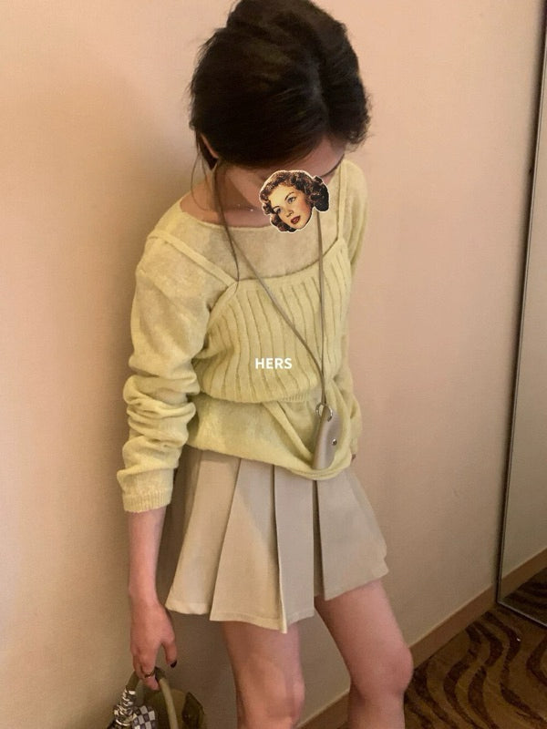 HERS> 貴氣感百褶短裙 20514#