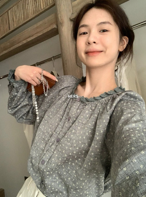 HERS> 小碎花圓領衫 20255#