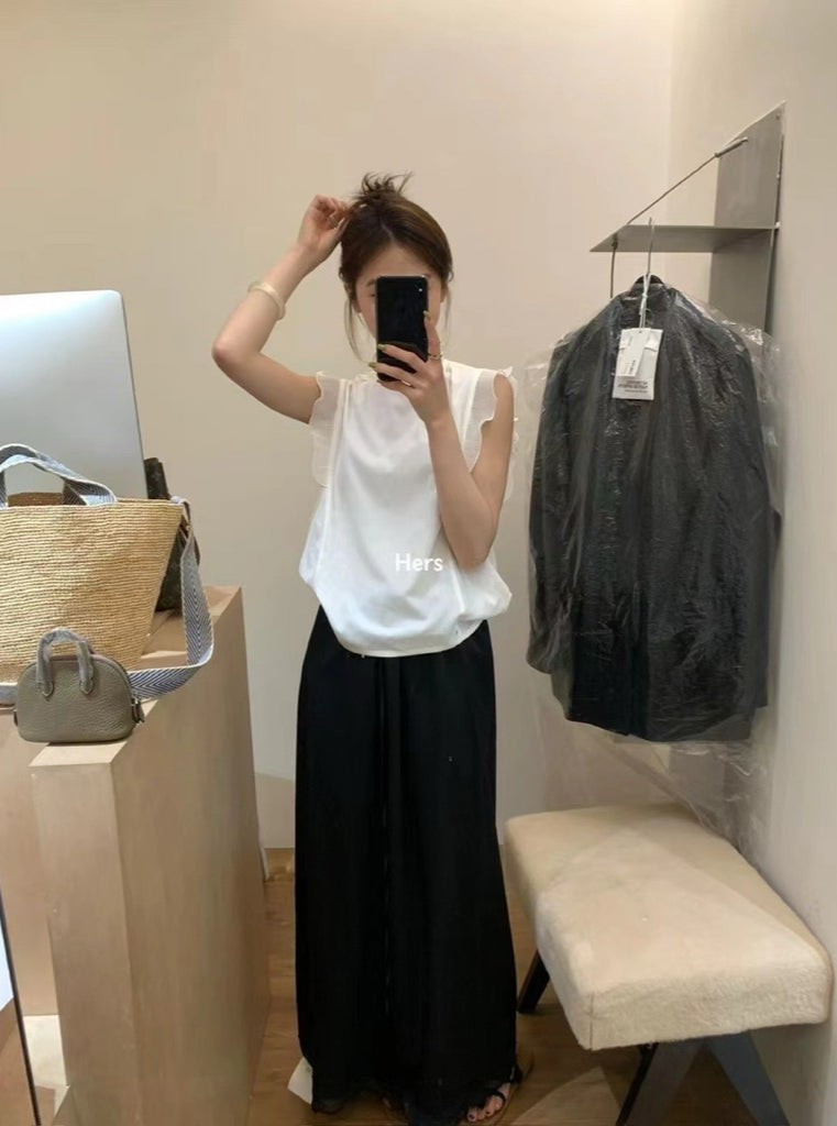 HERS> 木耳邊無袖娃娃衫 20956#