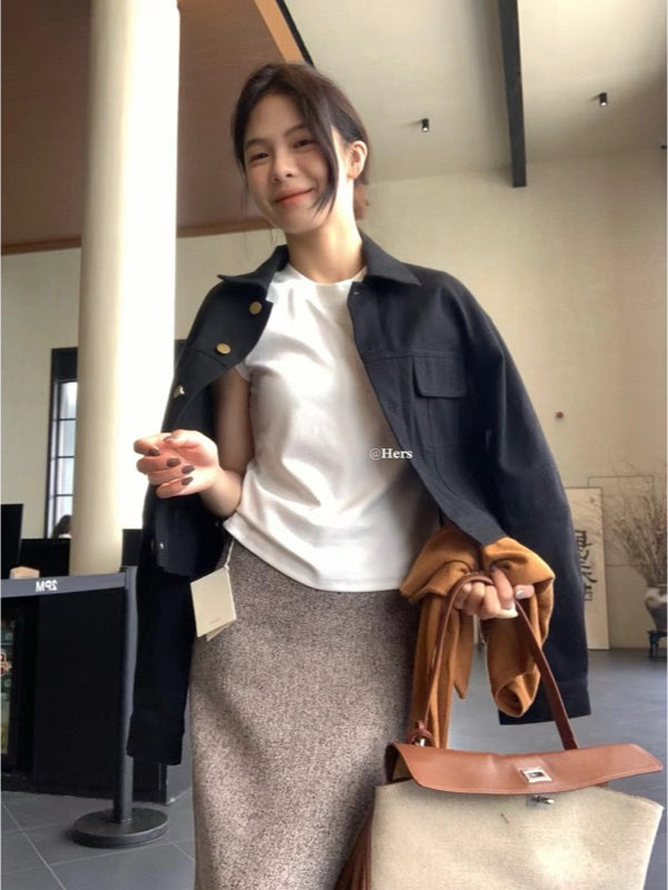 HERS> 韓代水洗牛仔棉外套 0938#