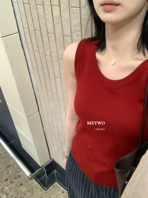 METWO> 針織背心 #2053#