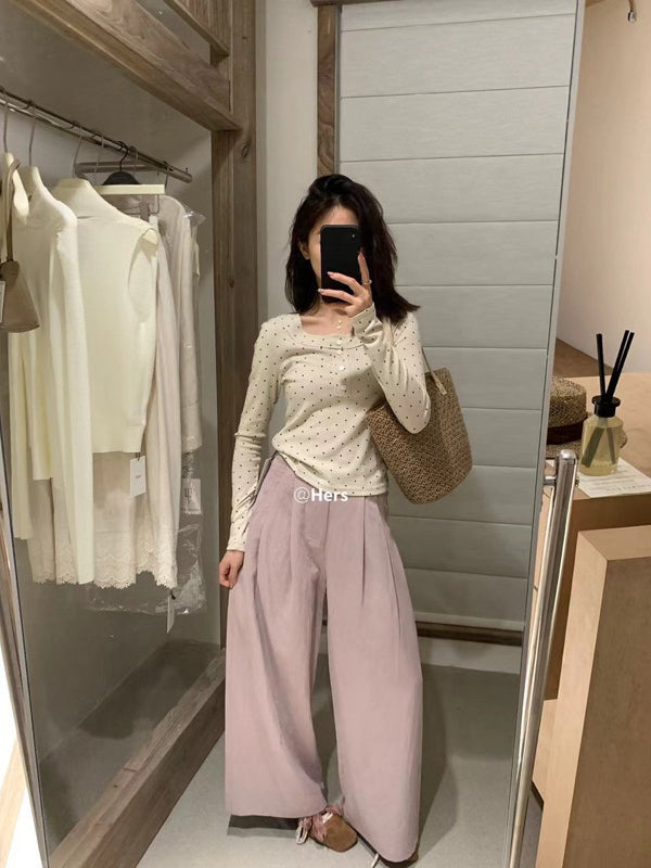 HERS> 紙片人波點上衣 20250#
