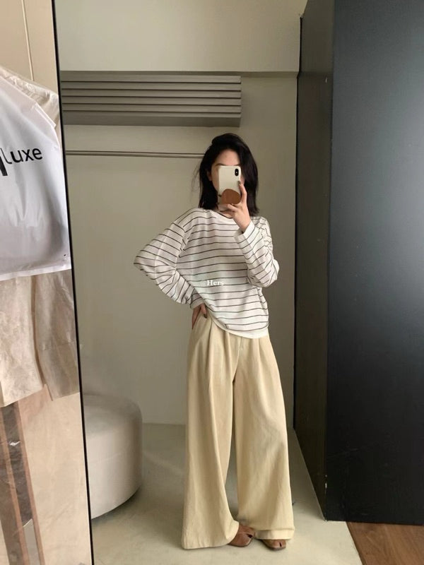 HERS> 2色條紋針織衫 #10082#