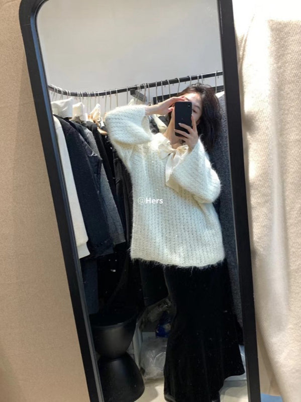 HERS> 前後兩穿繫帶毛衣 #10395#