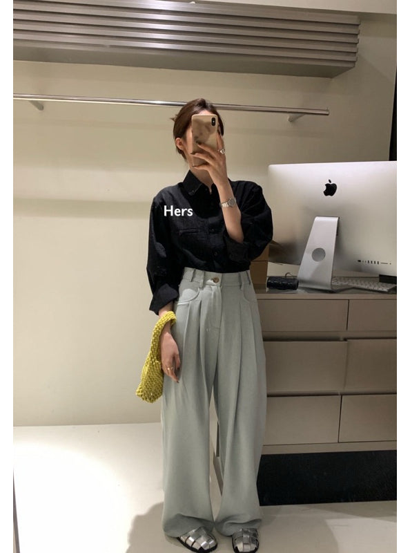 HERS> 棉麻西裝褲 9192#
