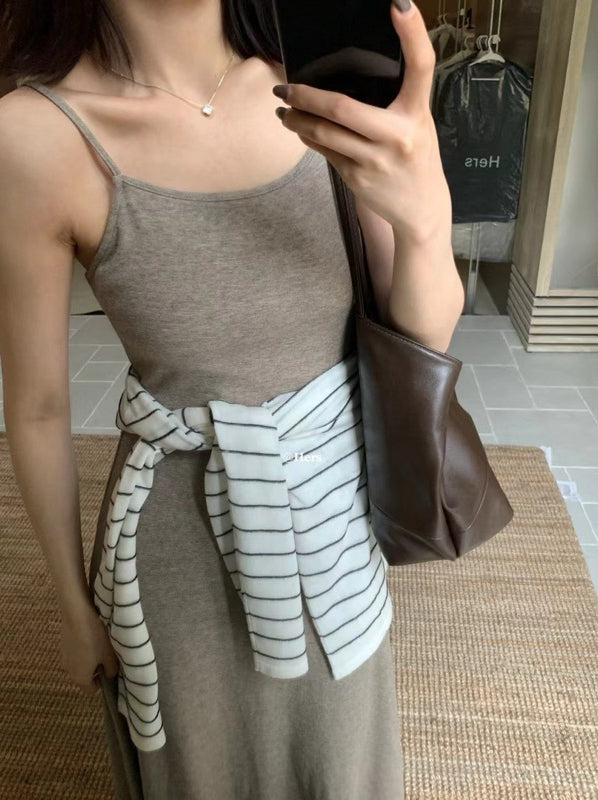 HERS> 極簡嬰兒棉吊帶裙 10027#