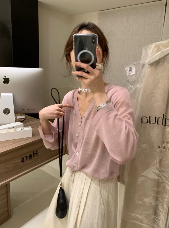 HERS> 冰絲棉防曬小開衫 9283#