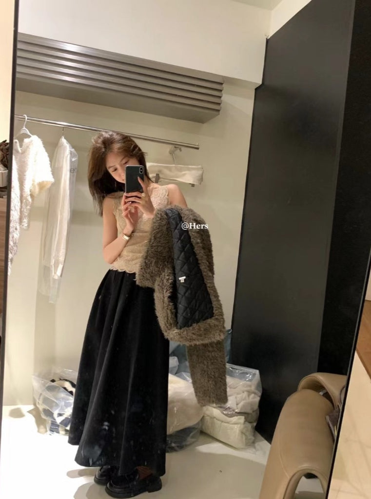 HERS> 呢子百褶裙 8630#