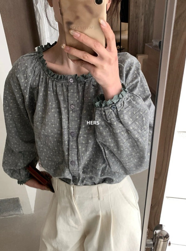 HERS> 小碎花圓領衫 20255#
