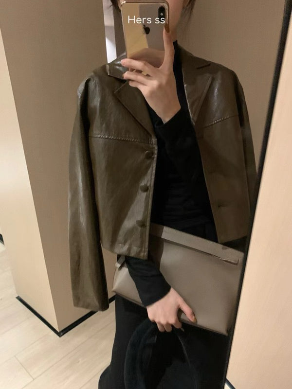 HERS> 簡約防曬皮外套 8062#