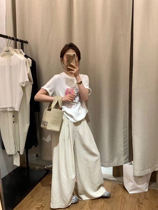 HERS> 小眾繪畫白T 20741#