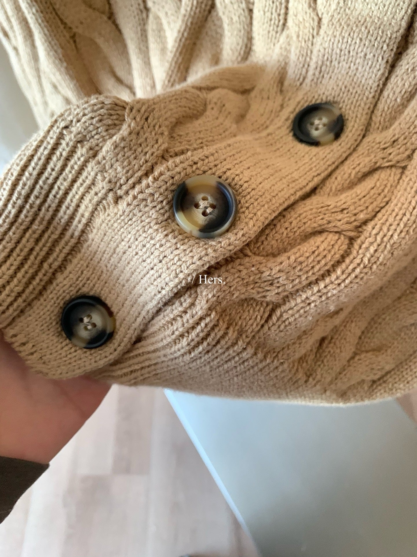 Hers - 厚針織開衫上衣 92691#