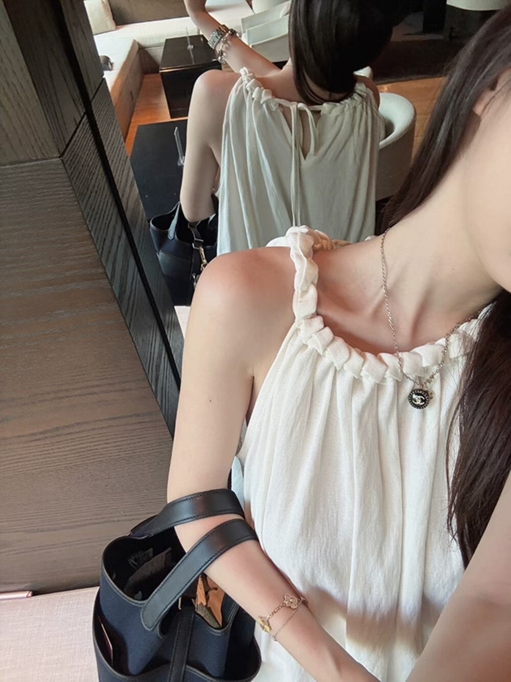 NENE > 奶白亞麻套裝 5935#