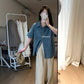 CS8403#METWO 韓代牛仔短袖襯衫