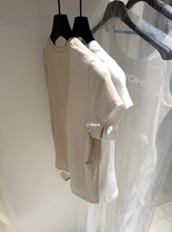 HERS> 8色百搭U領基礎T 9523#