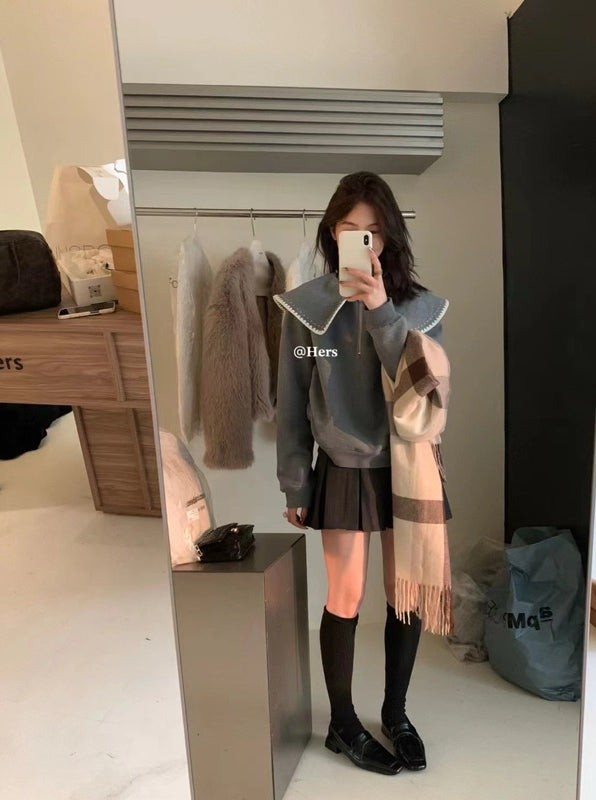 HERS>娃娃領衛衣 8677#