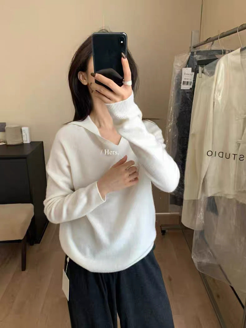 HERS - 羊毛V領輕針織 92385#
