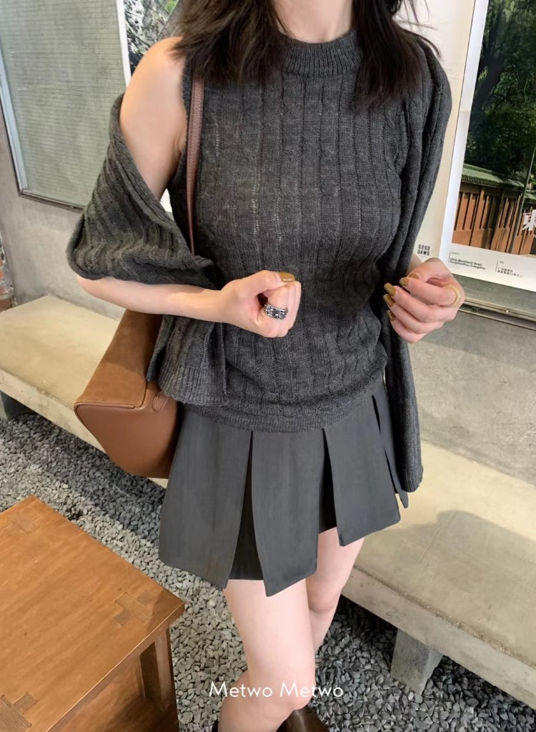 METWO> 私服系列!背心氣質兩件套 8249#