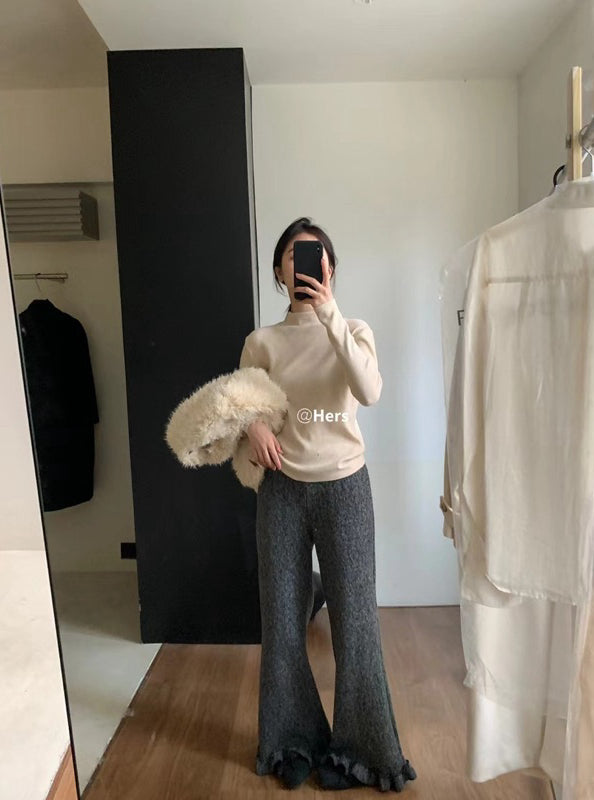 HERS> 加厚微領打底毛衣 10583#