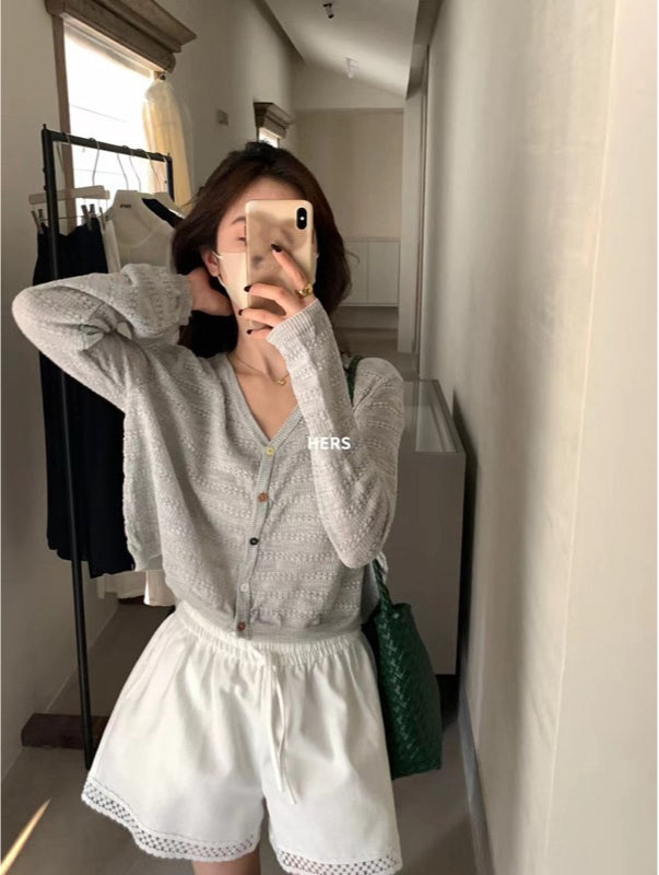 HERS> 彩釦防曬開衫 20696#