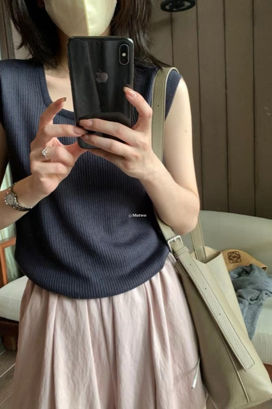 METWO> 凹領針織 08506#