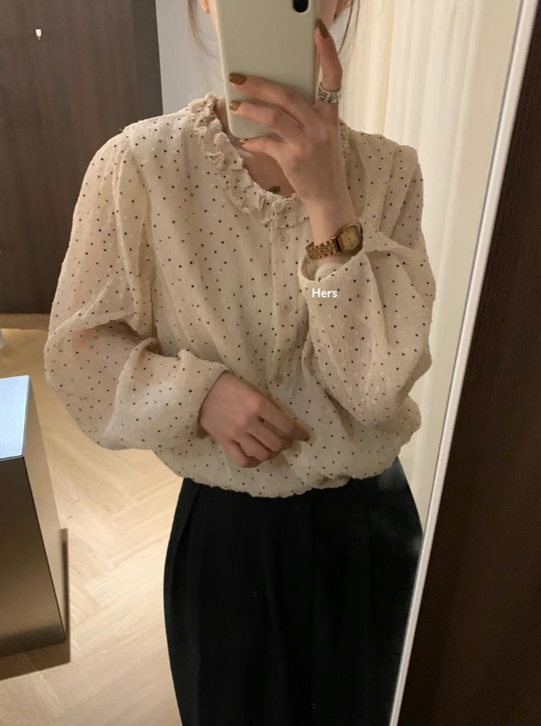 HERS>法式點點小衫 8092#