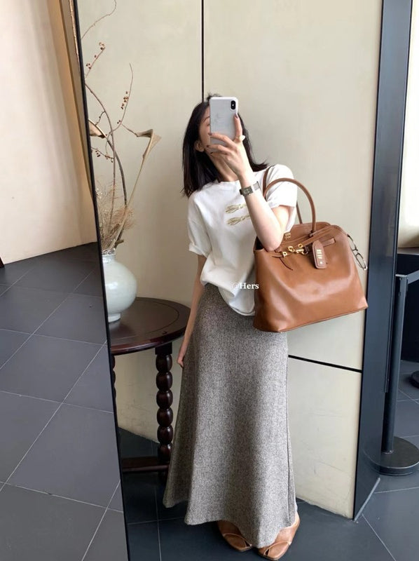 HERS> 貴氣小香風半裙 0998#