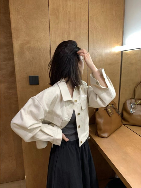 HERS> 韓代水洗牛仔棉外套 0938#